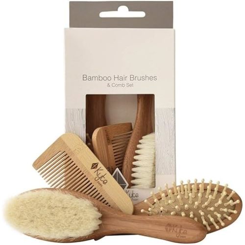 Kyte Baby 3-Piece Brush Set - Natural
