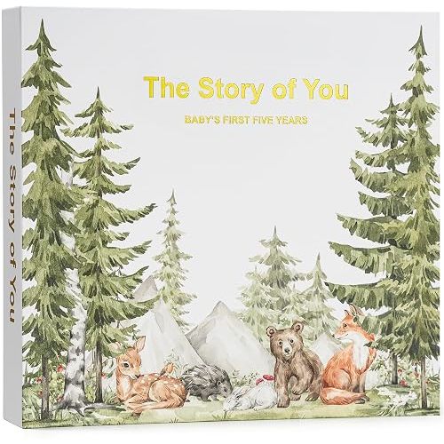 Keepsake Memory Book for Baby Boy and Girl A Milestone Book Gender Neutral Journal Scrapbook Photo Album