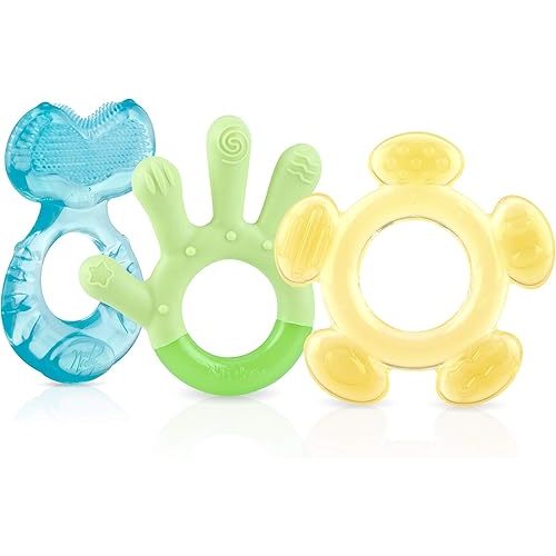 Nuby 3 Step Soothing Teether 3 Piece Set, BPA Free - Assorted Color