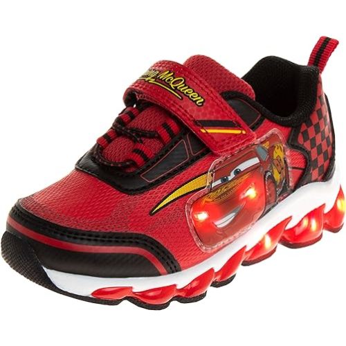 Disney Pixar Cars Boys Black/Red Lighted Sneaker (Toddler/Little Kid)