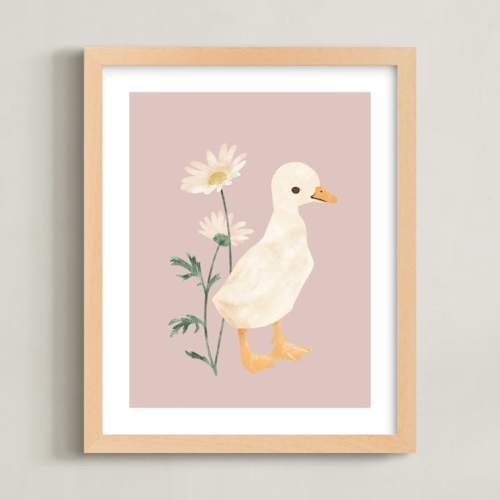 Animals and Daisies 1 Limited Edition Nursery Art Print by Dani Lugato