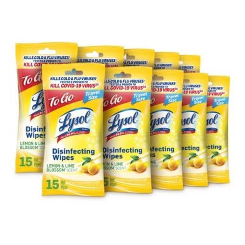 Lysol Lemon And Lime Blossom Disinfecting Wipes - 15ct/10pk