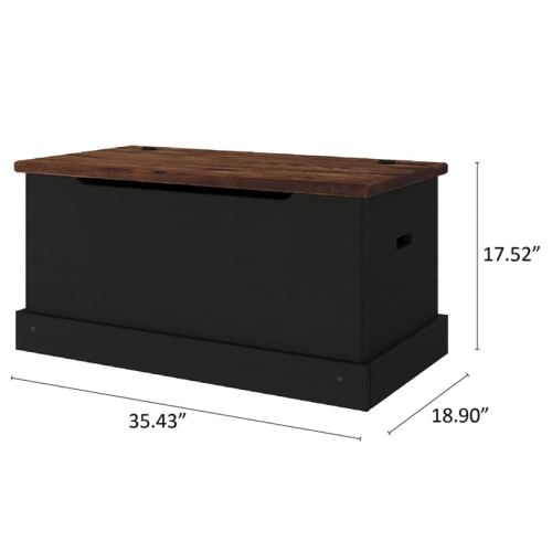 Wood Storage Trunk Harvest Black | Furniture Dash - N/A