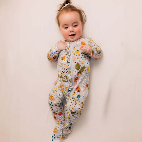 The Softest Baby Pajamas- Strawberry Fields – Milk Snob