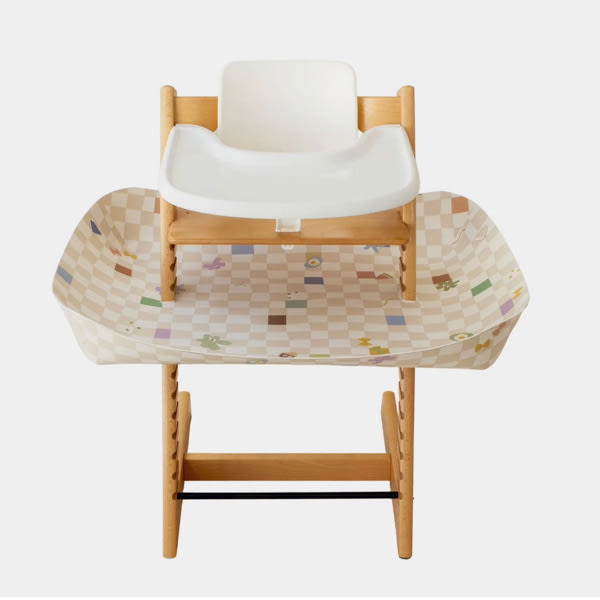 Catchy Food Catcher for High Chairs – Playful Checker - For STOKKE Tripp Trapp