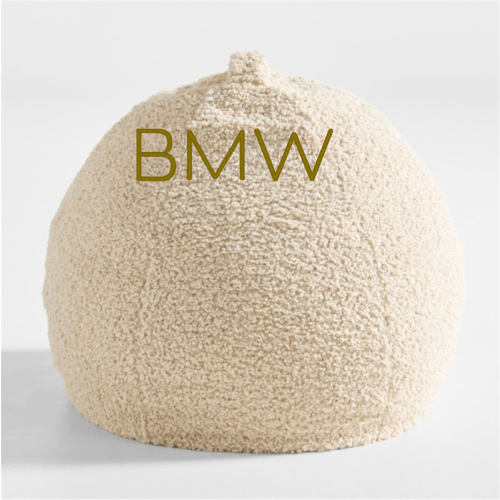 Personalized 30-Inch Arctic Ivory Sherpa Bean Bag Chair