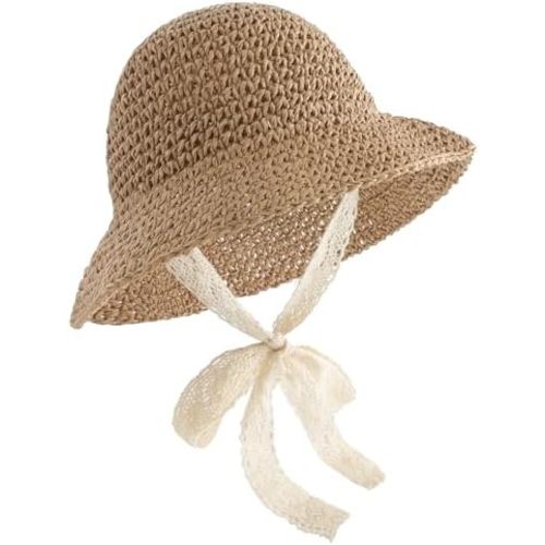 Baby Toddler Girls Straw Sun Hat Summer Beach Sun Protection Hat 1-10 Years