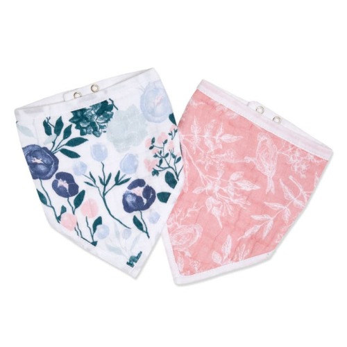 Floral Print Snap Baby Bibs 2pk | aden + anais