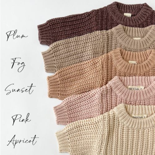 Baby Cotton Chunky Knit Sweater – Olive and Cradle