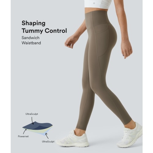 Halara UltraSculpt™ SoCinched High Waisted Tummy Control Side Pocket Shaping Training Leggings