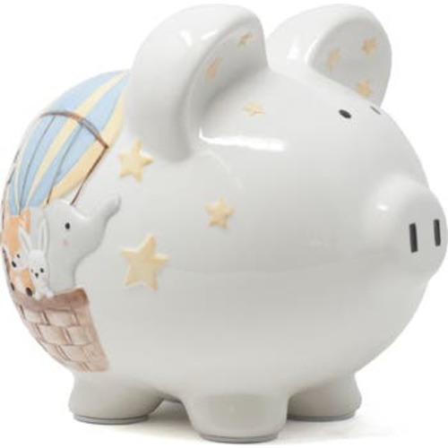 Hot Air Balloon Ceramic Piggy Bank