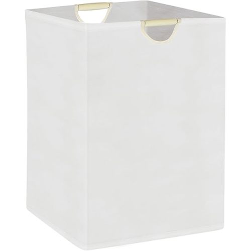 50L Small Laundry Basket, Waterproof Laundry Clothe Hamper, Cute Laundry Hamper with Wooden Handle for Laundry Room, Bathroom, Living Room