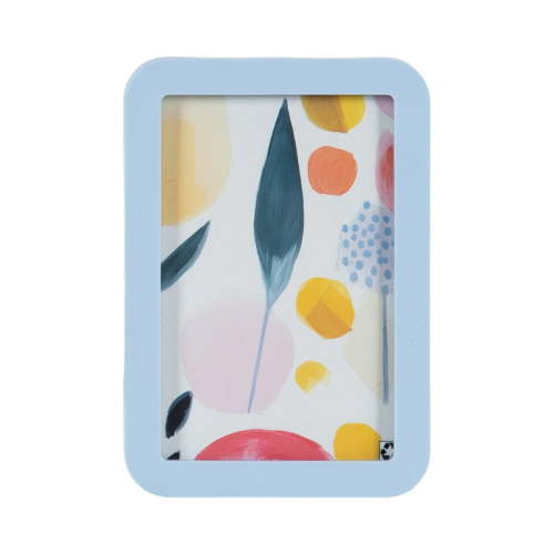 DesignOvation 4x6 Rounded Basic Light Blue Decorative Tabletop Picture Frame