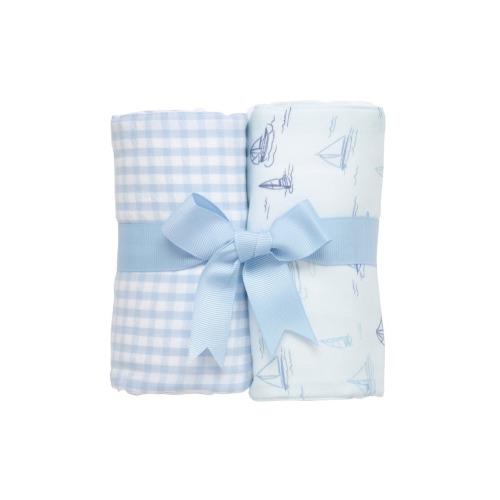 Print Set of Two Burp Cloths