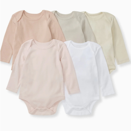 Solid Organic Cotton Long Sleeve Baby Bodysuits 5 Pack - Pink Sand – Burt's Bees Baby