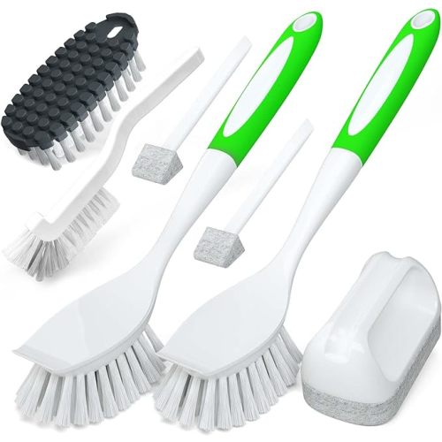Holikme 5Pack Kitchen Cleaning Brush, Green