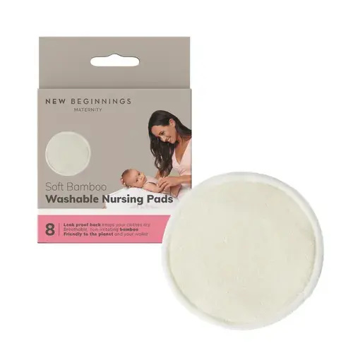 New Beginnings Washable Breast Pads 8 Pack | Baby Bunting AU