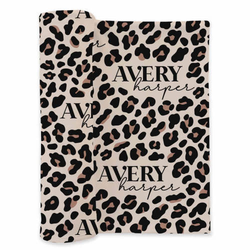 Seeing Spots Personalized Swaddle Blanket | Caden Lane