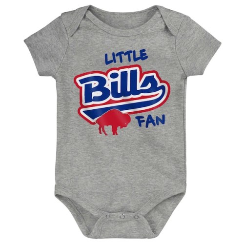 Newborn & Infant Buffalo Bills Heather Gray Retro Little Baller Bodysuit