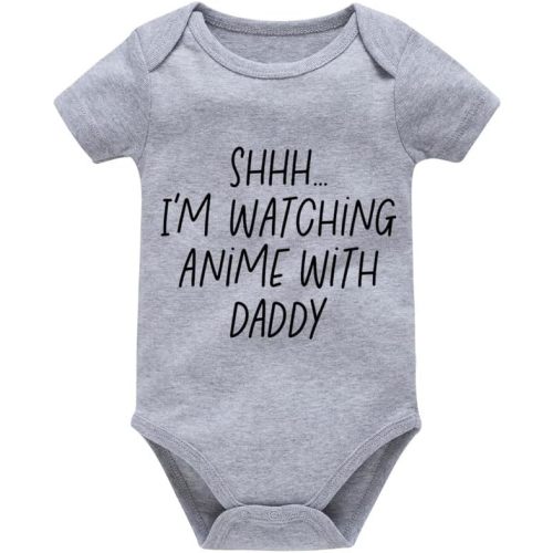 Viuluti Daddy Romper for Baby Funny Cute Infant Clothes One-piece Bodysuit Onesie Unisex Baby Boy Girls Cotton Newborn Outfit