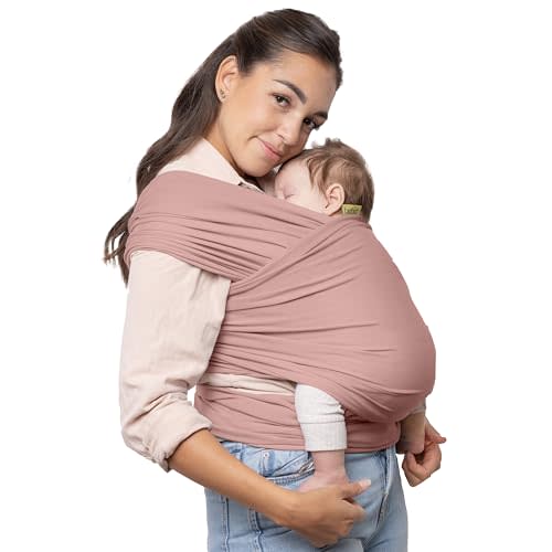 Boba Baby Wrap Carrier - Original Baby Carrier Wrap Sling for Newborns - Baby Wearing Essentials - Newborn Wrap Swaddle Holder, Newborn to Toddler Infant Sling (Serenity Bloom)