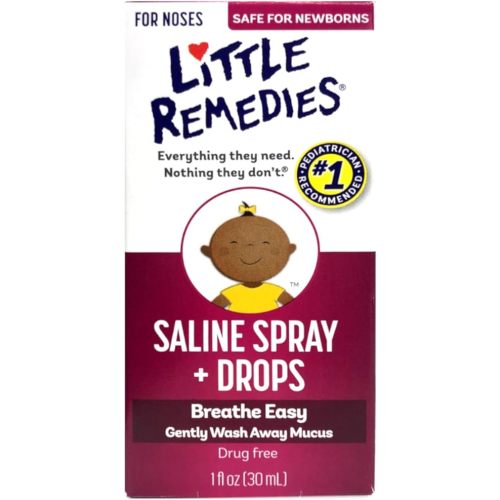 Little Remedies Saline Nasal Spray/Drops - 1 oz, Pack of 5