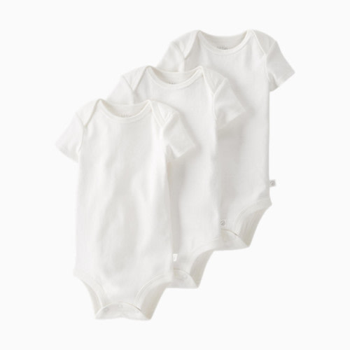 Little Planet 3-Pack Organic Cotton Rib Bodysuits - White