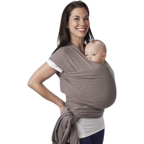 Boba Baby Wrap Carrier - Original Baby Carrier Wrap, Baby Sling for Newborns - Baby Wearing Essentials - Hands-Free Newborn Wrap Swaddle Holder, Newborn to Toddler Infant Baby Sling, 7-35 lbs (Grey)