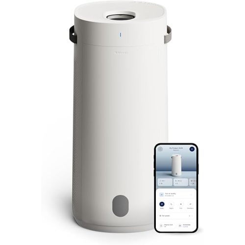BLUEAIR 2-in-1 Purify + Humidify: Air Purifier and Humidifier with HEPASilent™ and 360° InvisibleMist™ Technology, Top Pour - covers 1,726 sqft in 60 minutes - Perfectly balanced air, one product