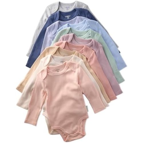 Butterblu Baby Blake 10-pack Long Sleeve Bodysuits​ 100% Organic Cotton Baby Boy & Girls