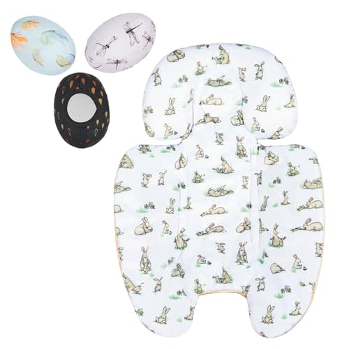 Mamaroo Newborn Insert and 3Pcs Mamaroo Replacement Toy Balls, Breathable Reversible Mamaroo Infant Insert Compatible with 4moms Mamaroo Baby Swing & RockaRoo, Head & Body Support, Machine Washable