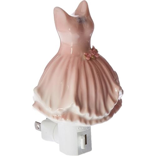 10601 Fine Porcelain Ballerina Dress Plug in Night Light, 5-1/8-Inch