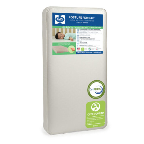 Sealy Baby Posture Perfect 2 Stage Breathable Crib Mattress & Toddler Mattress, Hybrid Design, GREENGUARD GOLD Certified, 52"x28" & Reviews | Wayfair