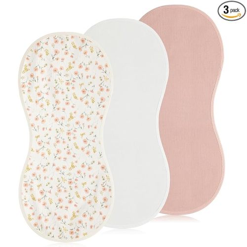 3 Pcs Changing Pad Liners Fits in Peanut Beautiful Style Pink Changing Pad Waterproof Diaper Mats