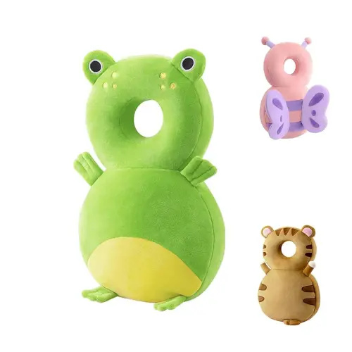 JunNeng Baby Head Protector Backpack, Toddler Walking Fall Head Protection, Green Frog