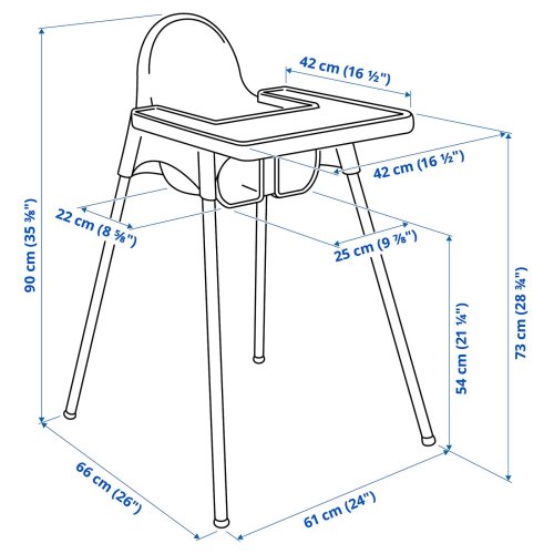 IKEA ANTILO High chair with tray