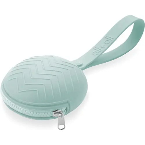 Ali+Oli Silicone Pacifier Holder Case (Mint) BPA-Free Newborn Pacifier Holder, Travel Baby Pacifiers Silicone Pouch, Silicone Pacifier Storage Case, 3 by 1.6 Inches