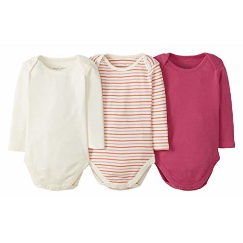 Moon and Back by Hanna Andersson Unisex Babies' Organic Cotton Long-Sleeve Bodysuits, Pack of 3