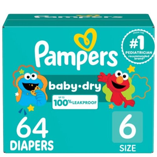 Pampers Baby Dry Diapers Super Pack - Size 6 - 64ct