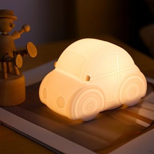 Car Night Light for Kids, USB C Charging Cute Night Light, Color-Changing Squishy Night Light for Kids, Silicone Toddler Night Light for Girls and Boys - Car Night Light[TAP CONTROL]