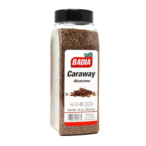 Badia Caraway Seeds, 16 oz - Whole Seed for Cooking, Mild Anise Flavor For Bread, Soups, Stews