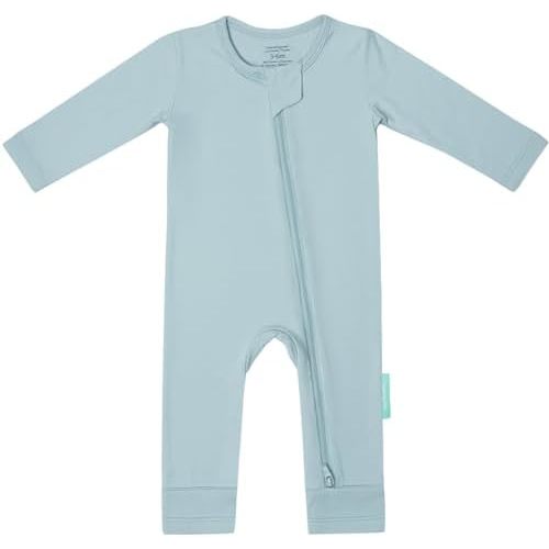 Baby Long Sleeve Romper Jumpsuit, Premium Soft Rayon One Piece Pajamas Boy Girl 2-Way Zipper Coverall Sleeper