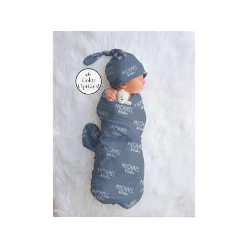 Custom Swaddle Blanket Personalized Newborn Swaddle Blanket Baby Name Swaddle Baby Name Announcement Hospital Baby Outfit Boy Newborn NS006