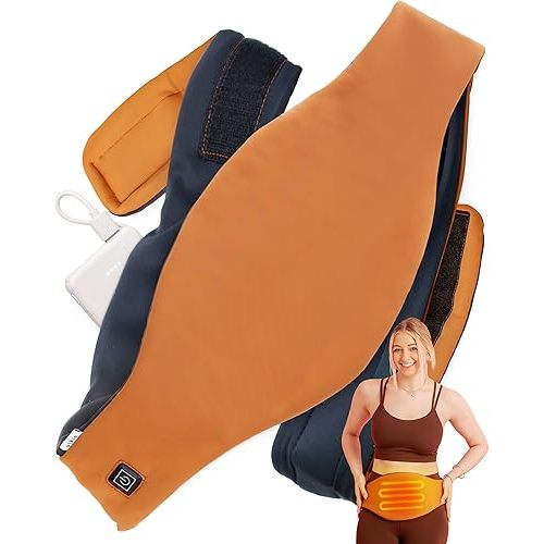 Pixie Portable Heating Belt for Menstrual Cramps - Cordless Heating Pad - Lower Back Pain Relief - Large Heating Pad - Most Comfortable and Soft