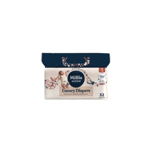 Millie Moon Luxury Diapers, Size 1, 32 Count