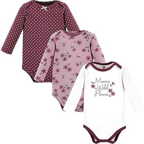 Hudson Baby unisex-baby Cotton Long-sleeve Bodysuits