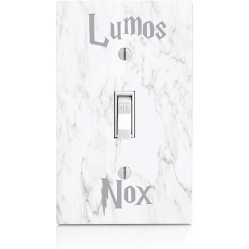 Lumos Nox Marble Light Switch Plate