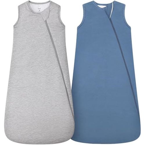 HAPIU Unisex Rayon Made from Bamboo Baby Sleep Sack TOG 1.0, 2-Way Zipper YKK, Wearable Blanket Baby