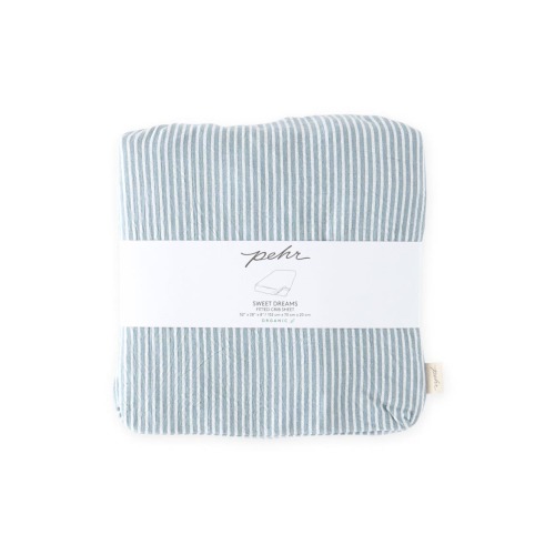 Organic Cotton Seersucker Crib Sheet