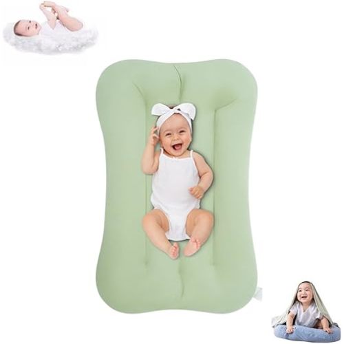 Lucakuins Baby Lounger for Infants 0-12 Months, Bionic Design Baby Lounger Soft Organic Cotton Breathable Lounger, Newborn Babies Essentials Gifts (G)